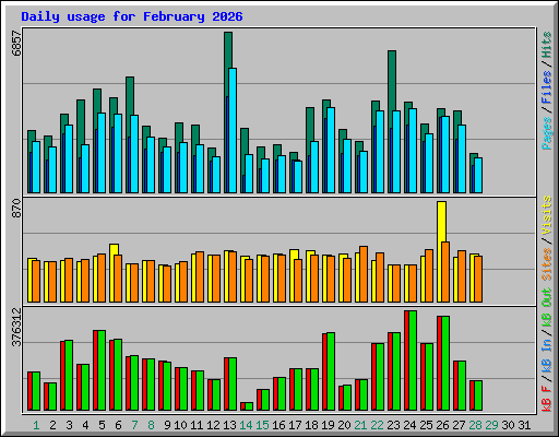 Daily usage for February 2026