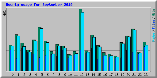 Hourly usage for September 2019