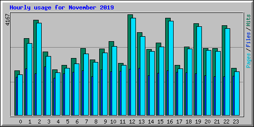 Hourly usage for November 2019