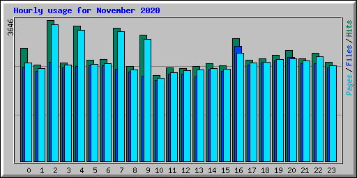 Hourly usage for November 2020