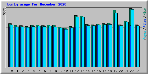 Hourly usage for December 2020