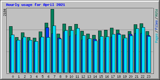 Hourly usage for April 2021