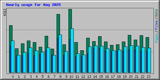 Hourly usage for May 2025