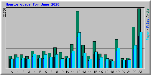 Hourly usage for June 2026